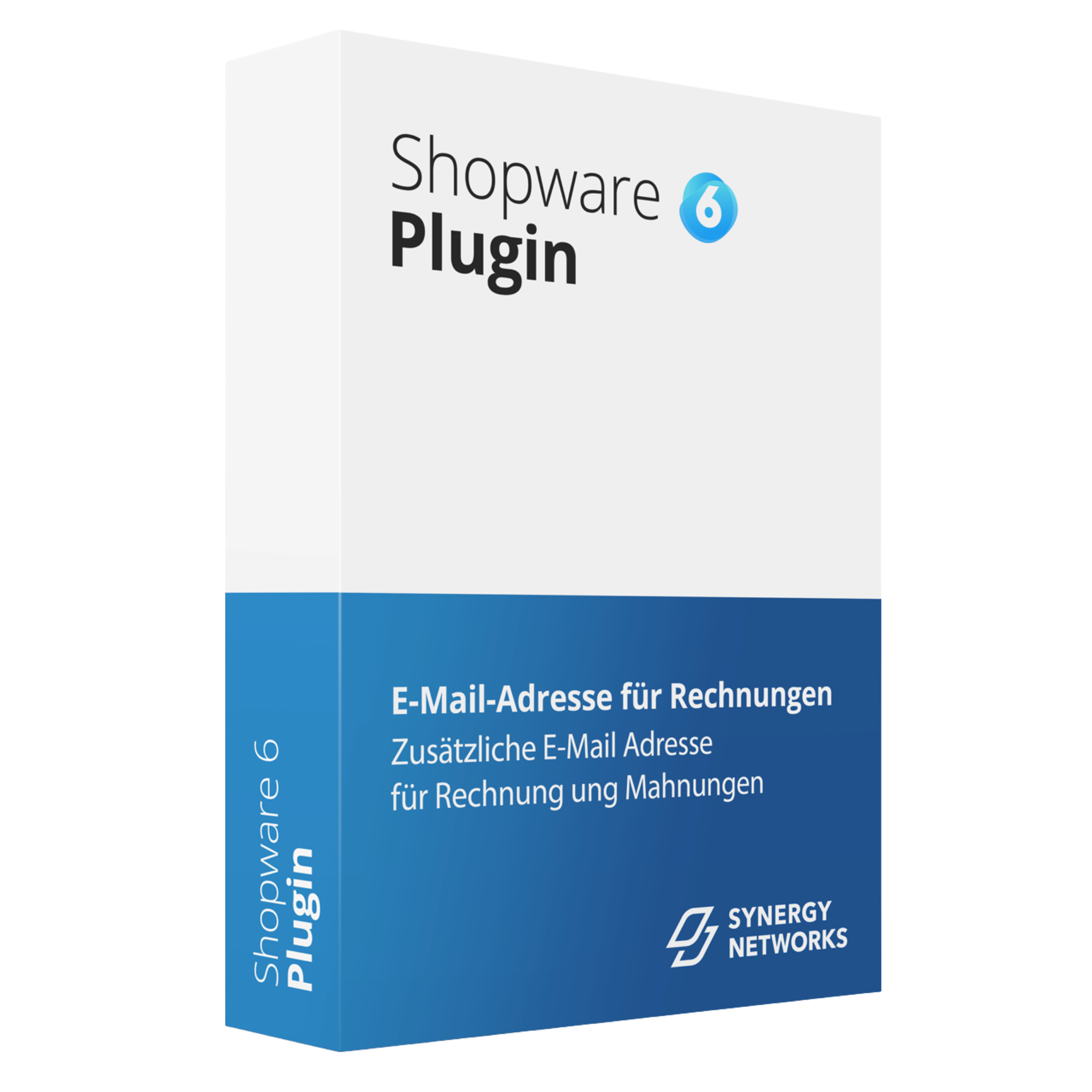 Produktbox der Shopware-6-Erweiterung E-Mail-Adresse für Rechnungen von SYNERGY NETWORKS